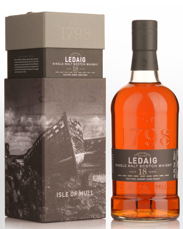 Ledaig 18 Year Old Single Malt Scotch Whisky Is An Exceptional And Rare Scotch Whisky That Is Renowned For Its Rich Flavor Profile And Superior Quality.